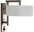 Swing Arm Wall Lamp with Outlets for Hotel WL11128