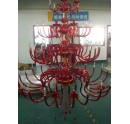 Big Red Glass Chandelier for Hotel