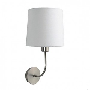 Hotel Wall Lamp in Brushed Nickel Finish