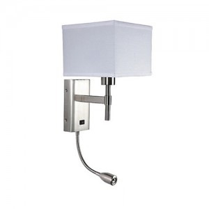 Nightstand Wall Lamp With LED Reading Light WL14702