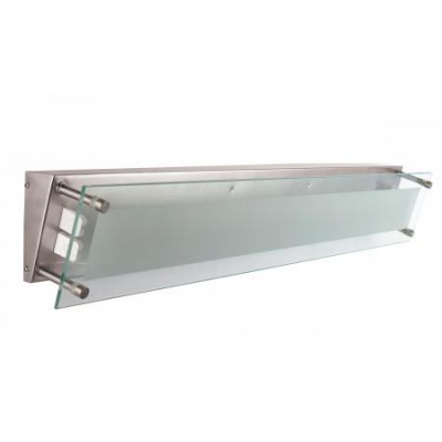 Brushed Nickel Bath Vanity Light with Clear Frosted Glass Diffuser VL11120