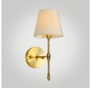 Antique Brushed Brass Wall Sconce with a Fabric Shade WL11091