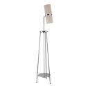 Brushed Nickel Tripod Floor Lamp with Outlets FL11124