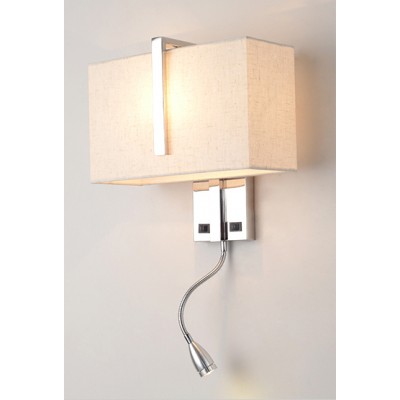 Wall Headboard Lamp with Flexible LED Reading Light