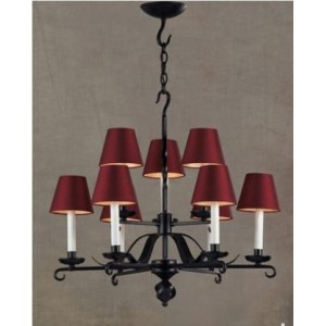 Antique Chandelier with Fabric Shades 903104-6+3